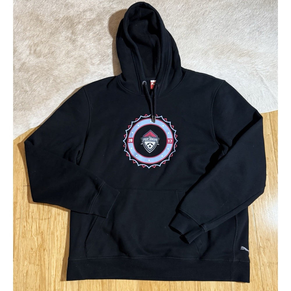 PUMA DISNEY SOCCER SHOWCASE ESPN WIDE WORLD OF SPORTS 2017 BLACK Hoodie Size XL‎